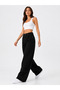 Women's Black Color Palazzo Jean Pants