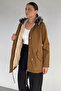 Women's Hooded Plush Coat - 2