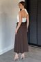 Women's Skirt with Belt Accessories and Slit Detail - 5