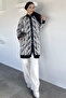 Patterned Angora Hijab Knitwear Cardigan