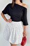 Women's Polka Dot Mini Shorts Skirt - 3