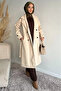 Self-Patterned Belted Hijab Coat - 3