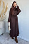 Crew Neck Blouse Elastic Waist Skirt Hijab Two-Piece Set