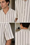 Men's Striped Short Sleeve Shirt - 5
