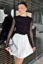 Women's Lycra Pleated Short Skirt