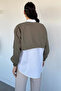 Waist Drawstring Women's Parachute Paneled Shirt - 7
