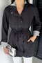 Women's Hooded Stripe Detailed Trench Coat