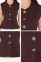 Gülseli Women's Gold Buttoned Knitwear Vest - 5