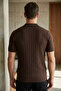 Men's Polo Collar Half Button Knitwear T-Shirt - 2