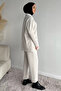 Front Zippered Tunic, Elastic Waist Pants, Islamic Clothing Double Set - 4