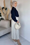 Pleated hijab skirt with elastic waist - 3