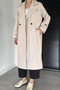 Women's Double-Breasted Collar Double-Pocket Cashmere Coat - 2