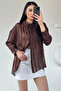 Gülseli Women's Thick Striped Chiffon Shirt - 2