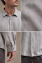 Men's Washed Patterned Long Sleeve Shirt - 6
