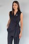 Women's Brooch Detailed Waist Elastic Vest and Trousers Two-Piece Set - 3