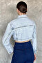 Women's Crop Top Jean Denim Jacket - 3