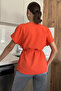 Double-Breasted Collar Waist Tie Sleeveless Jacket - 4