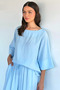 Women's Tencel Fabric Blouse and Elastic Waist Pants Two-Piece Set - 5