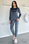 Women's Velvet Sweat Pants Double Set - 3
