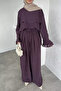 Lined Layered Detailed Blouse and Pants Hijab Double Set - 7