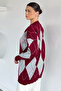 Women's Crew Neck Plaid Patterned Knitwear Sweater - 4