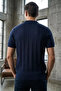 Men's Polo Neck Self-Patterned Knitwear T-Shirt - 2