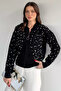 Modern Design Pearl Printed Zippered Women's Jacket Cardigan (Available in Sizes S-M-L) - 2