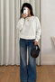 Women's Bow Embroidered Embellished Sweatshirt