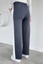 Women's High Waist Sweatpants with Elastic Waistband and Side Stripe Detail - 3