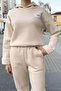 Women's Three-Thread Ruffled Tracksuit Set - 3