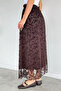 Women's Flocked Printed Lined Skirt (Fits 38-40-42-44) - 4