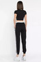 Women's Sweatpants with Elastic Waist and Cuffs and Side Stripes - 3
