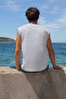 Men's Japanese Sleeve Stripe Patterned T-Shirt - 2