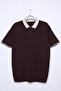 Polo Collar Half Buttoned Men's Knitwear T-Shirt - 4