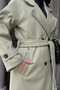 Self-Patterned Belted Hijab Coat - 6