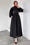 Beaded Shirt Skirt Hijab Two-Piece Set