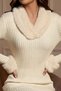 Women's Soft Bearded Knitwear Dress - 3