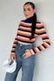 Gülseli Women's High-Neck Striped Patterned Knitwear Blouse - 2