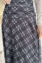 Patterned Hijab Skirt with Waist Drawstring Detail - 5