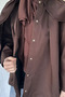 Hijab Jacket with Front Snap Closure and Cape - 5