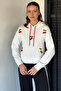Women's Cherry Hooded Three-Thread Raster Sweatshirt - 2