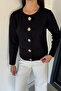 Gülseli Women's Button Detailed Knitwear Jacket - 3