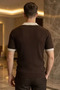 Men's Polo Collar Patterned Knitwear T-Shirt - 2