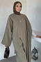 Elastic Waist Trousers Special Design Poncho Blouse Islamic Clothing Two-Piece Set - 3