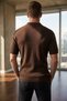 Men's Polo Collar Half Zip Knitwear T-Shirt - 2