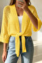 Gülseli Openwork Front-Tie Knitwear Cardigan