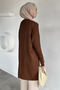 Gülseli Sleeve Zipper Detailed Hijab Knitwear Tunic - 3