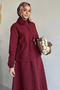 Self-Patterned Jacket, Elastic Waist Skirt, Hijab, Two-Piece Set - 3