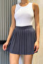 Women's Lycra Pleated Short Skirt