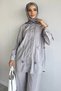 Women's Bead Embroidered Hijab Shirt and Pants Two-Piece Set - 3